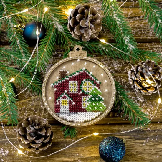 Bead embroidery kit on wood FLK-369 {1}