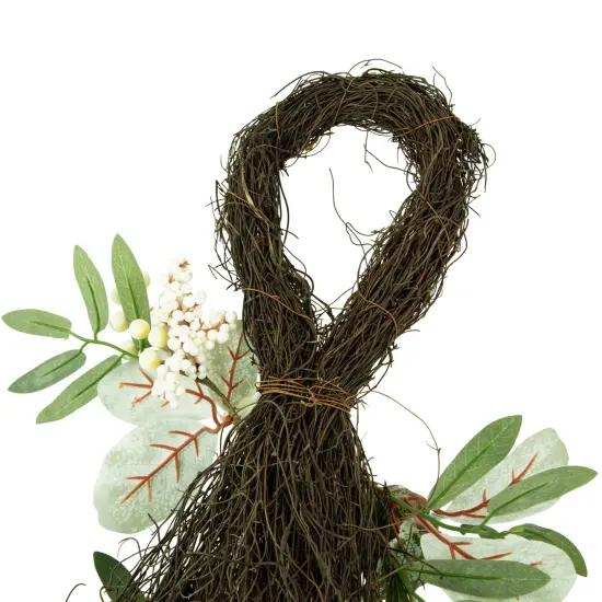 Northlight 24" Pumpkins and Berries Artificial Fall Harvest Twig Teardrop Swag Brown {4}