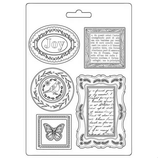 Stamperia Soft Maxi Mould A5-Blue Land Plates {1}