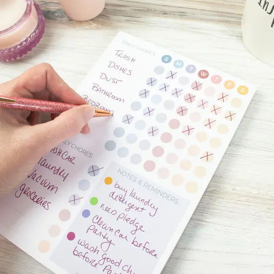 bloom daily planners Planning Pad, 6" x 9", Chore Pad with Magnets, Pastel {3}
