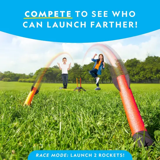 Air Rocket Toy - Stomp & Launch Dueling Air Rockets up to 100 Ft., Includes Launcher, 4 Foam-Tipped Rockets, Outdoor Kids Toys, Kids Science Kit, Rocket Launcher (Amazon Exclusive) {5}