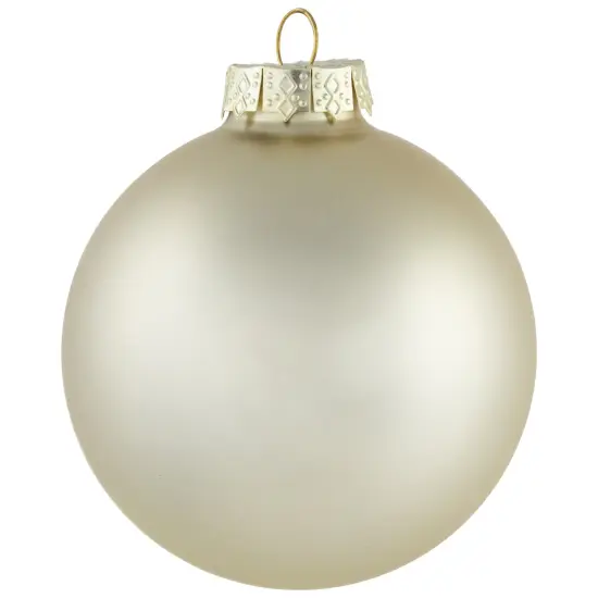Northlight 6ct Gold 2-Finish Glass Ball Christmas Ornaments 3.25" (80mm) {7}