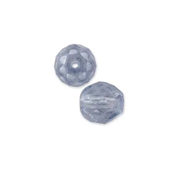 Czech Fire Polished Rounds 8mm Blue Luster (Package of 10) {1}