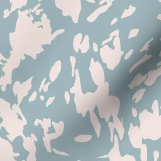 Various Fabrics by the Yard or Fat Quarter Duck Egg Blue Abstract Jungle Aqua Cream Modern Custom Printed Fabric by Spoonflower {7}