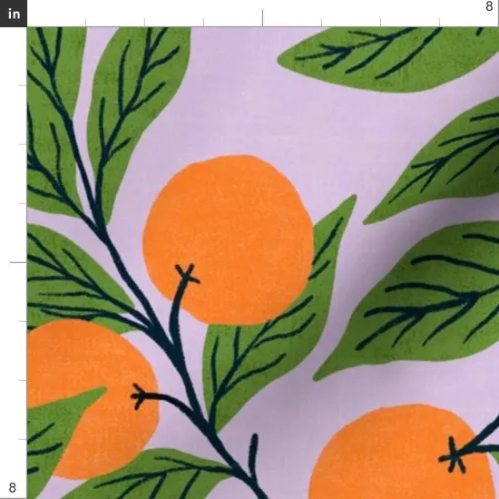 Various Fabrics by the Yard or Fat Quarter Boho Fruit Citrus Bohemian Orchard Rustic Lilac Purple Custom Printed Fabric by Spoonflower {4}