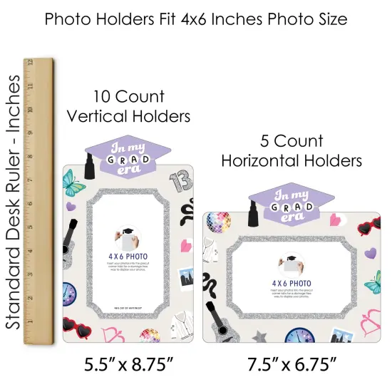 Big Dot of Happiness In My Grad Era - Graduation Party Picture Centerpiece Sticks - Photo Table Toppers - 15 Pieces {7}