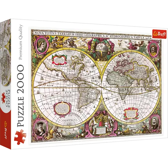 2000 Piece Jigsaw Puzzles, New Land Puzzle, Earth Puzzle, Historical Puzzle, Old World Puzzle, Adult Puzzles, Trefl 27095 {1}