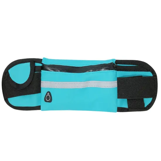 Wrapables Adjustable Neoprene Running Belt, Waterproof Fanny Pack, Workout Pouch for Running Jogging Hiking Blue {2}