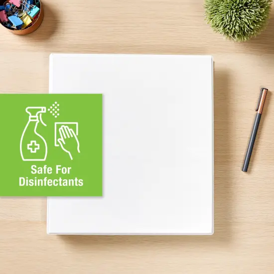 Avery TouchGuard Protection View 3 Ring Binder, Clear View Cover, 1 Inch Slant Rings, 1 White Binder (17193) {5}