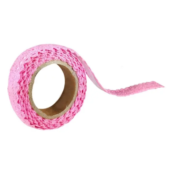Wrapables Decorative Lace Tape (Set of 3) Pink {2}