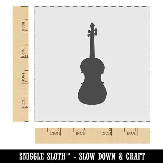 Violin Music Instrument Silhouette Wall Cookie DIY Craft Reusable Stencil {6}
