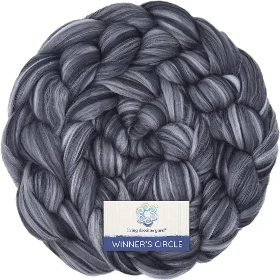 100% Superfine Merino Fiber: Winner's Circle. Soft Combed Top Roving Color Blend for Spinning, Felting, Weaving Night Owl {1}