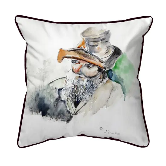 Betsy Drake Old Salt Extra Large Zippered Indoor/Outdoor Pillow 22x22 {1}