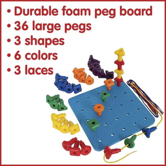 Geo Giant Peg Board, Pegs, and Lacing Set {3}