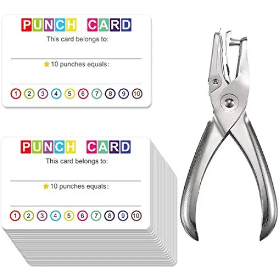 200 Pieces Reward Punch Cards - Behavior Incentive Awards for Kids Students Teachers - Business Loyalty Card 2" x 3.5" {3}