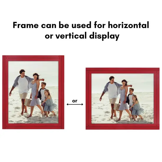 Americanflat Picture Frame - Rustic Picture Frame with Textured Engineered Wood, Shatter Resistant Glass and Easel Back - Horizontal and Vertical Display {4}