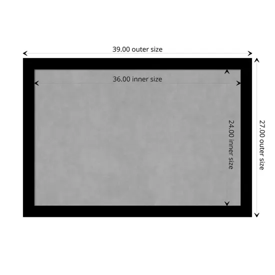 Basic Narrow Wood Framed Magnetic Board Basic Black Narrow {1}