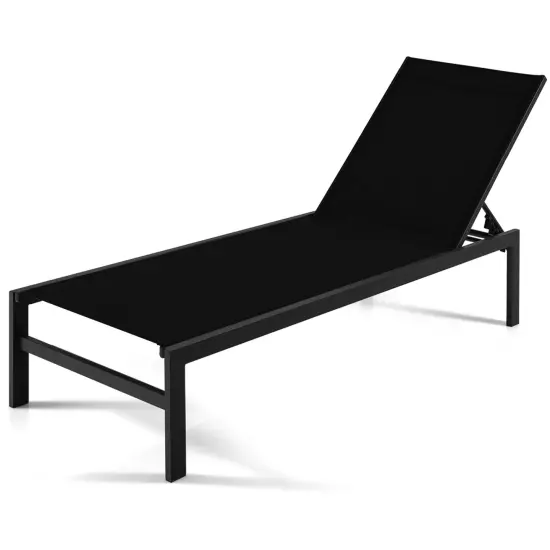 Costway Patio 6-Position Lounge Chair Chaise Aluminium Adjust Recliner {8}
