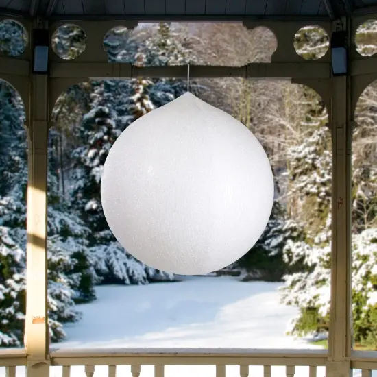Northlight Inflatable Tinsel Commercial Christmas Ball Ornament Outdoor Decoration - 19.5" - White {3}