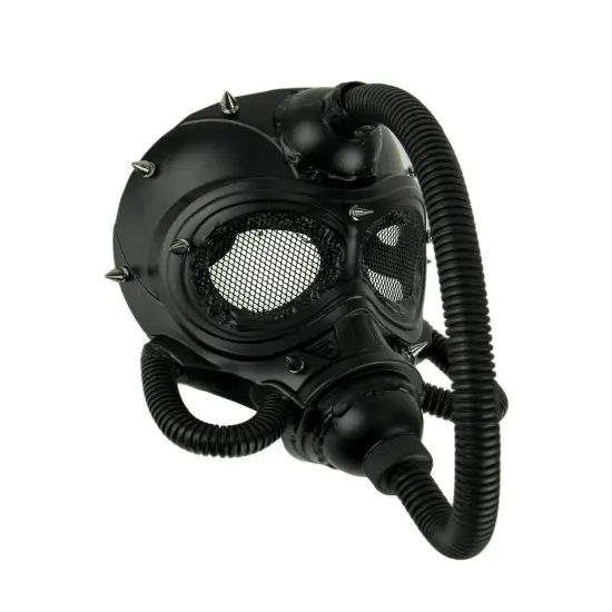 Black Spiked Submarine Diver Steampunk Adult Halloween Costume Mask {1}