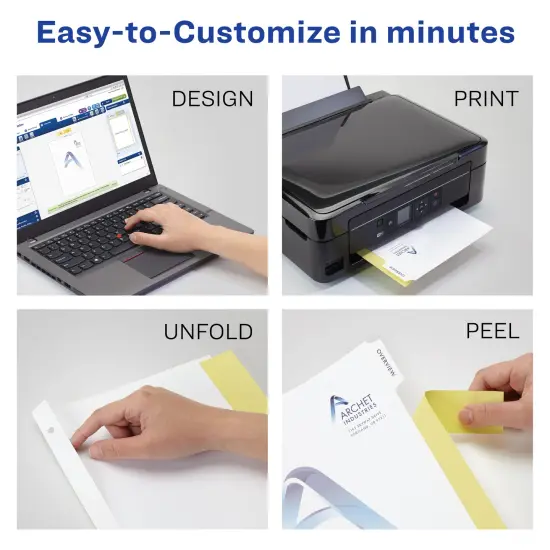 Avery Customizable Print-On Dividers for 3 Ring Binders, 5-Tab Set, 5 Sets (11515) {4}