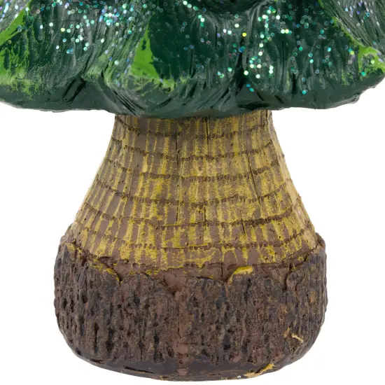 Northlight Glittered Pine Tree Christmas Decoration - 12" Green {6}