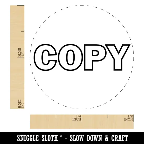 Copy Bold Text Outline Self-Inking Rubber Stamp for Stamping Crafting Planners Brown {1}