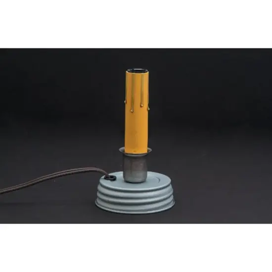 Darice 8' Cleveland Vintage Lighting Small Mouth Canning Jar Dripping Candlestick Light Bulb Lamp Adapter Silver {3}