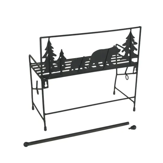 Metal Bear Wall Hanging Kitchen Paper Towel Rack Cabin Bench Accessories Holder {4}
