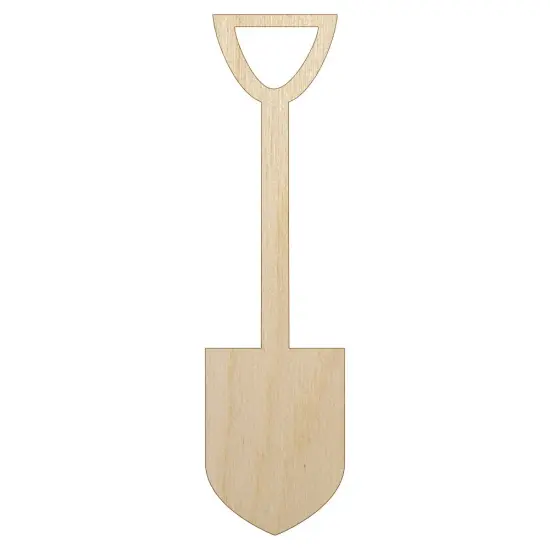 Shovel Silhouette Tools Unfinished Wood Shape Piece Cutout for DIY Craft Projects {1}