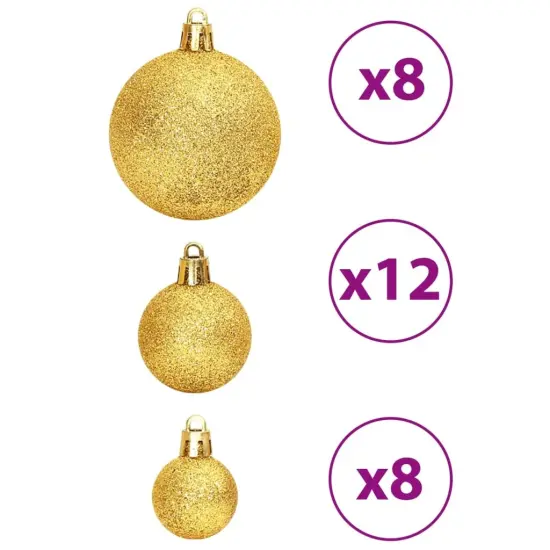 Christmas Baubles 100 pcs1.2" / 1.6" / 2.4" Gold and Wine Red {5}