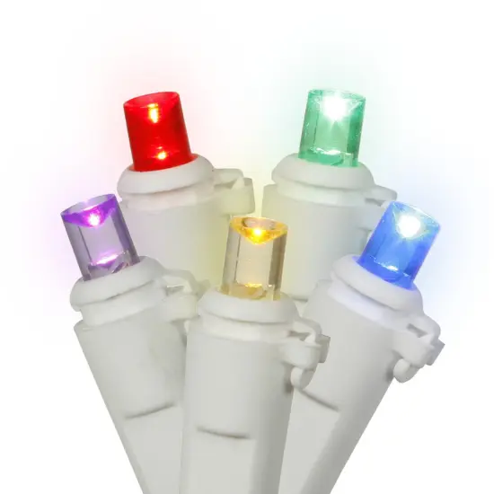 50Lt Multi Color LED / White Wire WA EC Set 6"Sp 25'L Multicolored {1}