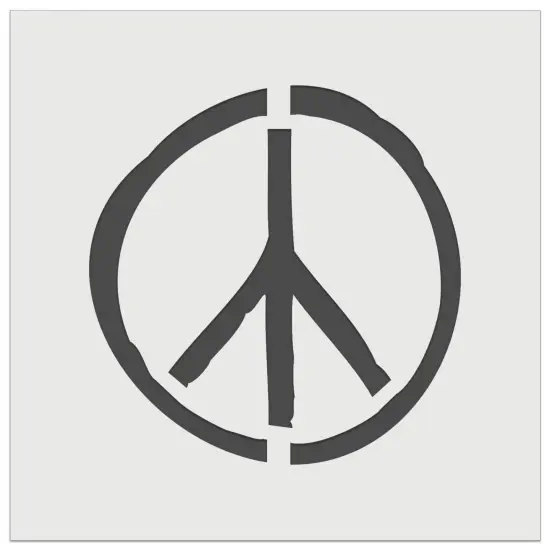 Peace Sign Sketch Wall Cookie DIY Craft Reusable Stencil {7}