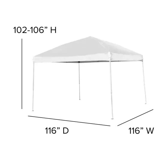 Emma and Oliver Tamar 8'x8'Weather Resistant, UV Coated Pop Up Canopy Tent with Reinforced Corners, Height Adjustable Frame and Carry Bag Black {11}