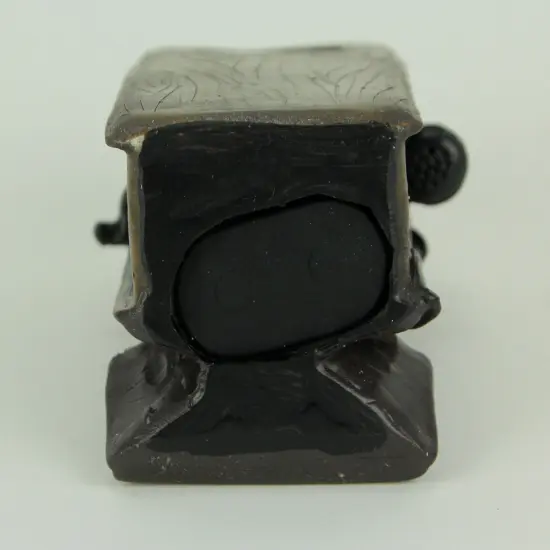 Brown Wood Look Antique Telephone Coin Bank Small {5}