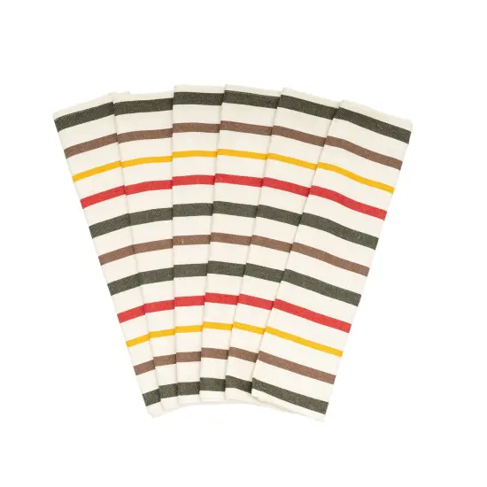 Striped Kitchen Towels Fall Colors {1}