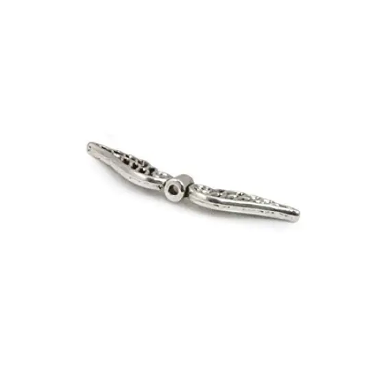 32x8mm Pewter Angel Wing Bead (Package of 1) {2}