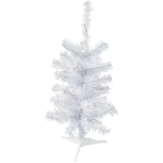 Northlight Pre-Lit Slim Woodbury White Pine Artificial Christmas Tree - 2' - Clear Lights {3}