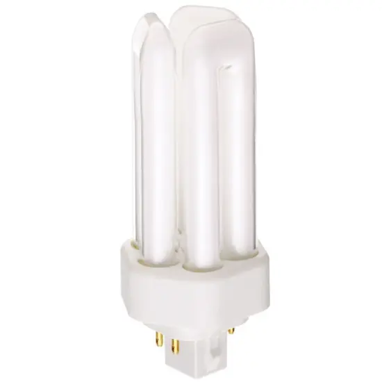 Satco S8341 18W Triple Tube 4-Pin GX24Q-2 Plug-In base 2700K fluorescent bulb {1}