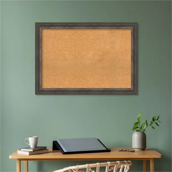 Alta Framed Corkboard, Natural Cork Alta Rustic Char {5}