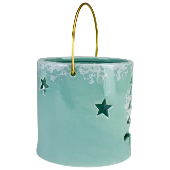 Northlight Pine Tree and Star Cutout Tea Light Christmas Candle Holder - 4.25" - Green {6}
