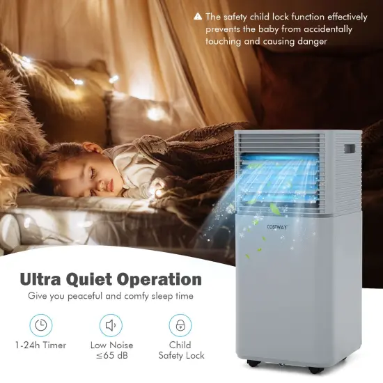 8000 BTU 3-in-1 Air Cooler with Dehumidifier and Fan Mode Grey {2}