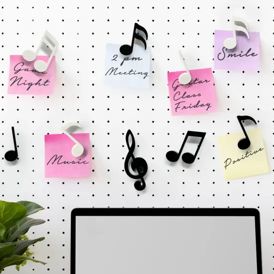 Wrapables Novelty Refrigerator Magnets for Kitchen, Whiteboards, Cabinets, and Lockers (Set of 12) Musical Notes {6}