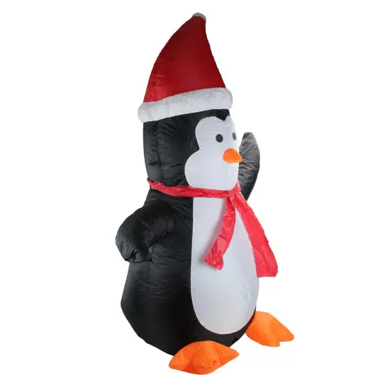 Northlight LED Lighted Inflatable Penguin Outdoor Christmas Decoration - 4' Black {5}