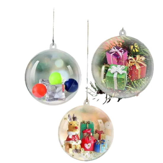 Kitcheniva Christmas Tree Clear Ball Hanging Ornament 10 Pcs {3}