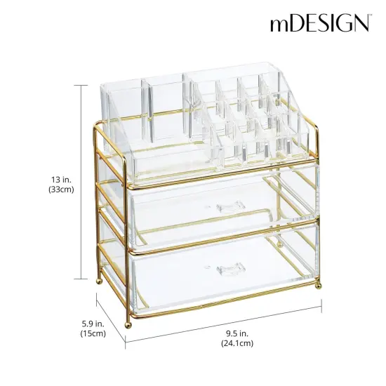 mDesign Plastic Divided Cosmetic Storage Organizer, 16 Sections {3}