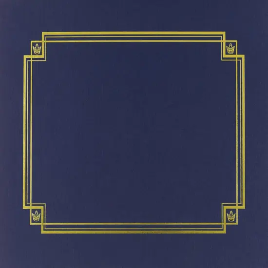 Great Papers! Linen Certificate Cover with Gold Foil Crest, Navy, 12" x 9.375"(folded) with Die-Cuts for 8.5" x 11" Documents, 3 Count {1}