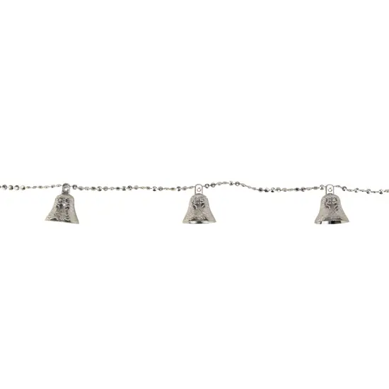 Northlight Shiny Bell Beaded Artificial Christmas Garland - 9' x 1.5" - Silver - Unlit {1}