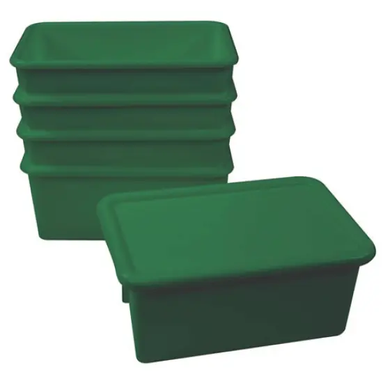 Kaplan Early Learning Company Storage Bins with Lids - Set of 5 - Green {1}