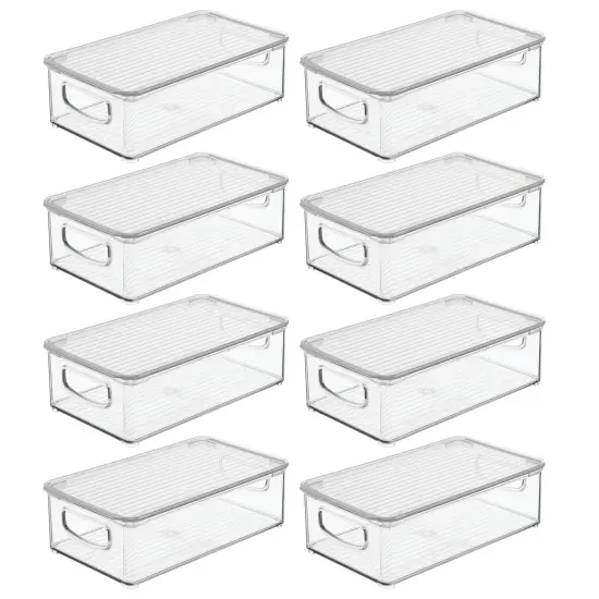 mDesign Plastic Storage Bin Box Container, Lid and Handles {4}